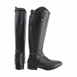 Hy Land Tuscan Laced Leather/Synthetic Long Field Riding Boots Black Wide 36-41