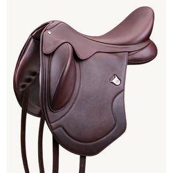 Bates Artiste Adjustable Luxe Mono Dressage Performance Saddle CAIR Black/Brown