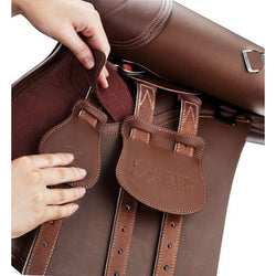 Bates Leather Quick Change Girth Points Straps Bates Saddles Black/Brown/Havana