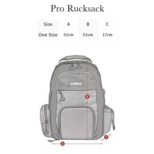 LeMieux Pro Rucksack Nylon Ring Seitenaufbewahrung Bräutigam