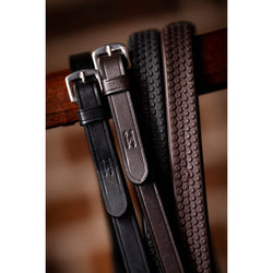 Horseware Rubber Reins Lightweight Flexible Comfort Non-Bulky Grip Black/Brown