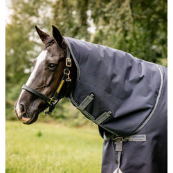 Horseware Rambo Optimo Turnout Hood Neck Cover MediumWeight 150g Navy/Grey S-XL