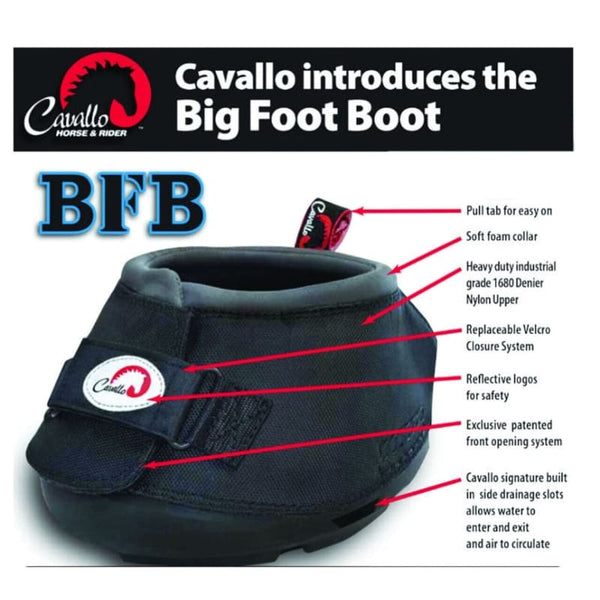 Cavallo Big Foot Boot BFB Flexible All Terrain Tough Durable Hoof Boots 7 8 9 10 Cork Farm Equestrian