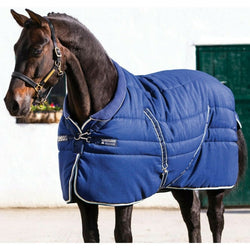 Horseware Rambo Cosy Stable Rug Fleece Collar Heavy 400g Navy/Black 3'9''-7'3''