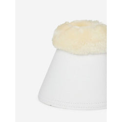 LeMieux Fleece Wrapround Over Reach Boots Overreach Leather Black/White/Natural