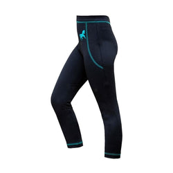 Mark Todd Childrens Kids Pull On Riding Leggings Joddings Navy/Aqua Large SALE
