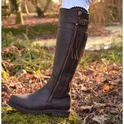 Mark Todd Masterton Tall Boots Cognac/Tan Waterproof Leather Nubuck Ladies 36/38/40 SALE