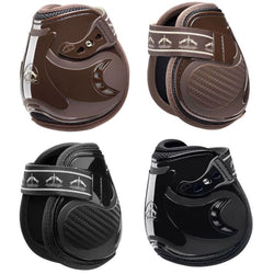 Veredus Short Pro Jump Vento Elastic Hind Action Fetlock Boots Black/Brown M/L