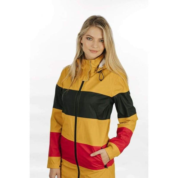 Horseware Ladies All Season Rain Jacket Sunflower Newmarket Stripe Cork Farm Equestrian