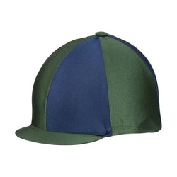 Hy Equestrian Two Tone Lycra Silks Jockey Skull Cap Hat Cover Match XC Colours