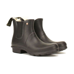 Rockfish Women's Matt Chelsea Short Wellington Boot Black UK3 - UK8
