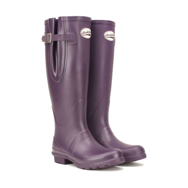 Rockfish Women's Tall Adjustable Matt Wellington Boots Cork Farm
