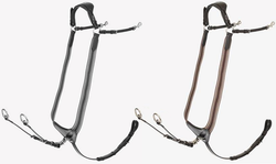 LeMieux Arika Elasticated Breastplate Adjustable Padded Martingale Black/Brown