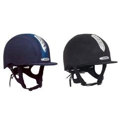 Champion Junior X-Air Dazzle Plus Riding Hat Glitter Black Navy 6 1/4'-7 3/4'