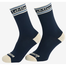 LeMieux Sealskinz Anti-Blister Socks Mid-Length Wicking Padded Tactel Navy S/M/L