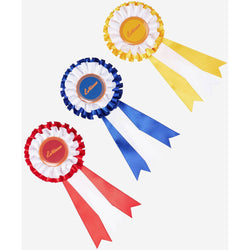 LeMieux Hobby Horse Rosette Pack Multi Kids Toy Pony Accessory Red/Blue/Yellow
