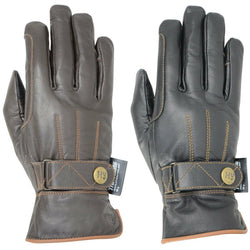 Hy Equestrian Thinsulate Leather Winter Riding Gloves Warm Hy5 Black/Brown XS-XL