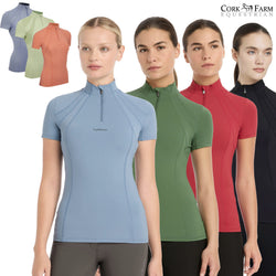 LeMieux Mia Mesh Short Sleeve Base Layer Technical Wicking Stretch Shirt XC Top