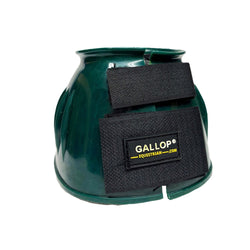 Gallop Double Taped Hardwearing Robust PVC Ribbed Over Reach Bell Boots Green