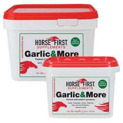 Horse First Garlic and More Including Seaweed Herbs Oil Salt and Vitamins Supplement