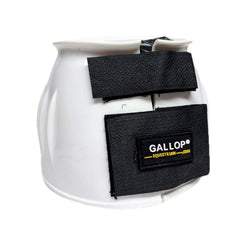 Gallop Double Taped Hardwearing Robust PVC Ribbed Over Reach Bell Boots White