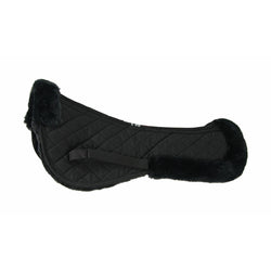 Hy Equestrian Fab Fleece Faux Sheepskin Fluffy Half Pad Black SALE