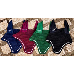 Horseware Rambo Signature  Ear Net Fly Veil Bonnet Ears Black/Burgundy/Navy/Green