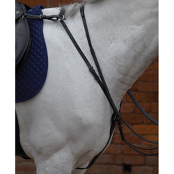 Hy Equestrian Hunting Breastplate Leather Neck Wither Strap Removable Martingale