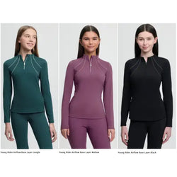 LeMieux Young Rider Airflow Base Layer Breathable Mesh Vent Kids Teens Girls Top