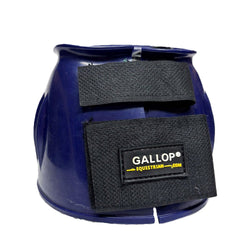 Gallop Double Taped Hardwearing Robust PVC Ribbed Over Reach Bell Boots Blue