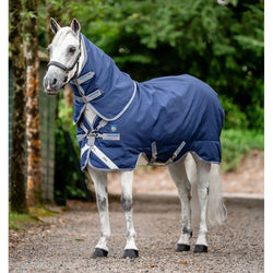 Horseware Rhino Plus Pony Turnout Rug 0g and Hood Lightweight 1000D 3'9'-5'9' Navy