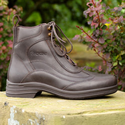 Brogini Kilcott Water-Resistant Laced Front Oiled Leather Tough Yard Boot Brown