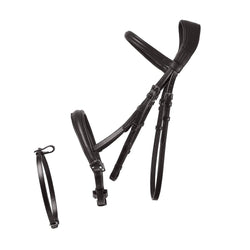 EcoRider SuperLux Bridle Ergonomic Padded Soft Leather Comfort Tack Black/Brown