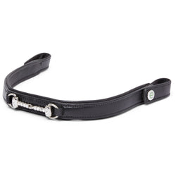 EcoRider Ultra Comfort Snaffle Browband Embellished Straight Leather Black/Brown