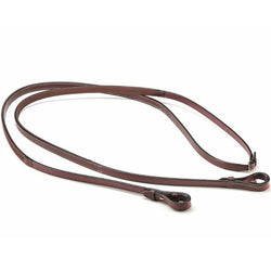 Selleria Equipe Emporio Half 1/2 Leather Rubber Dressage Reins REE02 Black/Brown