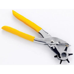 Lincoln Leather Punch With Plastic Coated Handle and Various Hole Punch Sizes