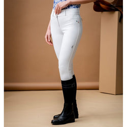 Horseware AA Ladies Alessandro Albanese Aria Full Seat Mid Rise Breeches White