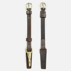 Whitaker Pick and Mix Clip Cheekpieces Contrast Stitch Leather Pair Black/Havana