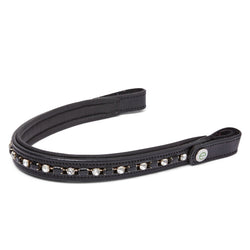 EcoRider Ultra Comfort Nouveau Browband Eco Leather Diamante Crystal Black/Brown