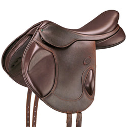 Arena Bates Monoflap Jump Saddle Mono XC Adjustable Leather HART CAIR 16.5'-18'