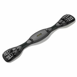Amerigo Short Leather Anatomic Elastic Dressage Girth GH27 Black/Brown 55cm-85cm