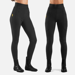 Whitaker Ladies Alderley Riding Tight/Leggings With Sticky Grip Knee Black XS-XL