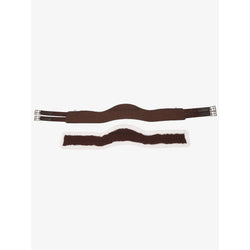 LeMieux Hunter Girth with Detachable Merino+ Liner Long GP Leather and Wool Havana