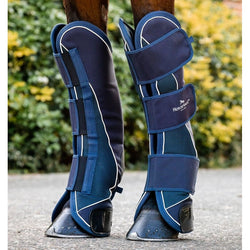 Horseware Rambo Signature Travel Boots Padded Protective Set Navy/Green/Burgundy
