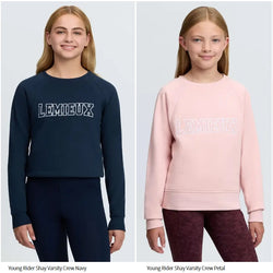 LeMieux Young Rider Shay Varsity Kids Crew College Sweatshirt Jumper Age 7-14