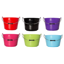 Faulks and Cox Red Gorilla Bucket Flexible Metal Handle Bucket Feed Pouring Mixing
