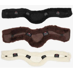 LeMieux Merino+ Anatomic Jumping Girth Cover Long GP Wool Black/Natural/Brown