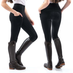 Whitaker Ladies Westwick Riding Tights With Full Silicone Grip Seat and Zip Pocket