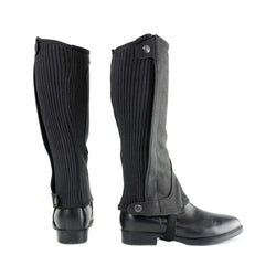Hy Equestrian Adults Amara Half Chaps Stretchy Suede Half Chaps S-XL Black/Brown