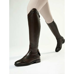 LeMieux Field Riding Boot Long Leather Lace Front Competition Riding Boots Brown